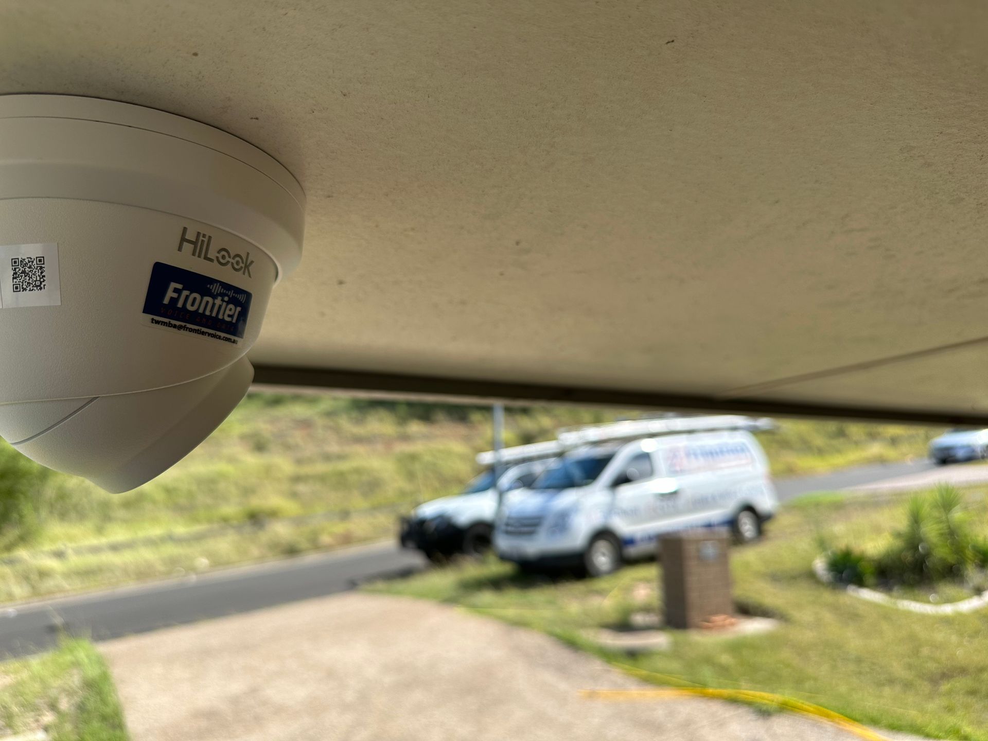 A CCTV camera ready for installation